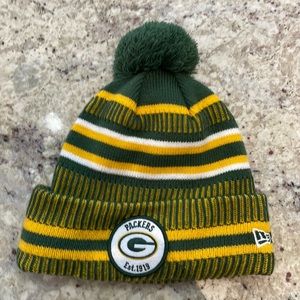 Green Bay Packers 100 Year New Era Knit Beanie Hat Pom